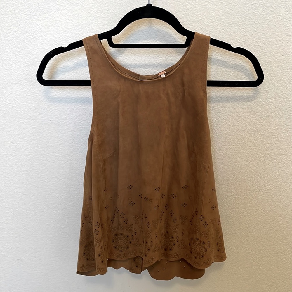 Women’s Free People leather/suede vest